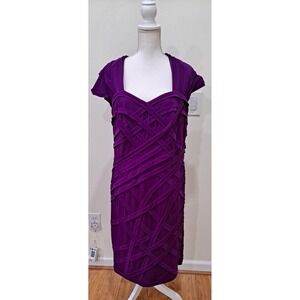 1XL Tadashi Shoji Purple Strappy‎ Side Zipper Party Dress